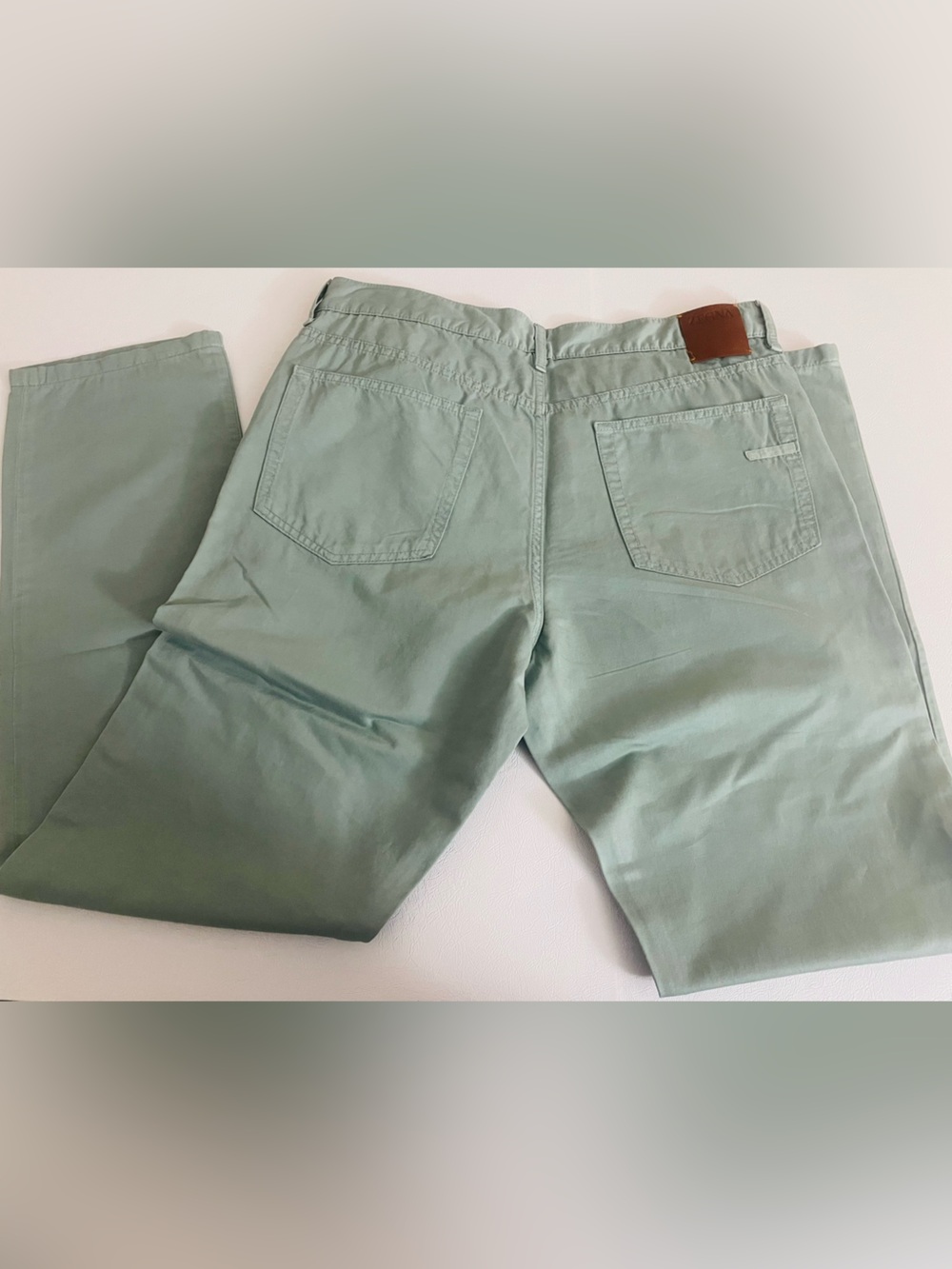 Zegna Men's Sage Green Casual Pants size 36